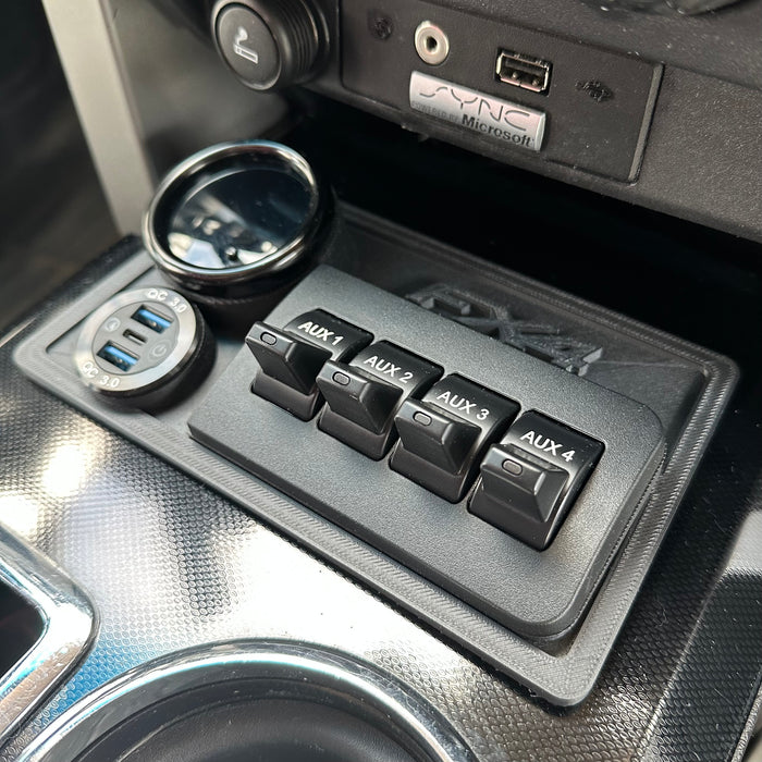 F-150 "Raptor Style" Upfitter Switch and USB Mount Panel (Panel Only)
