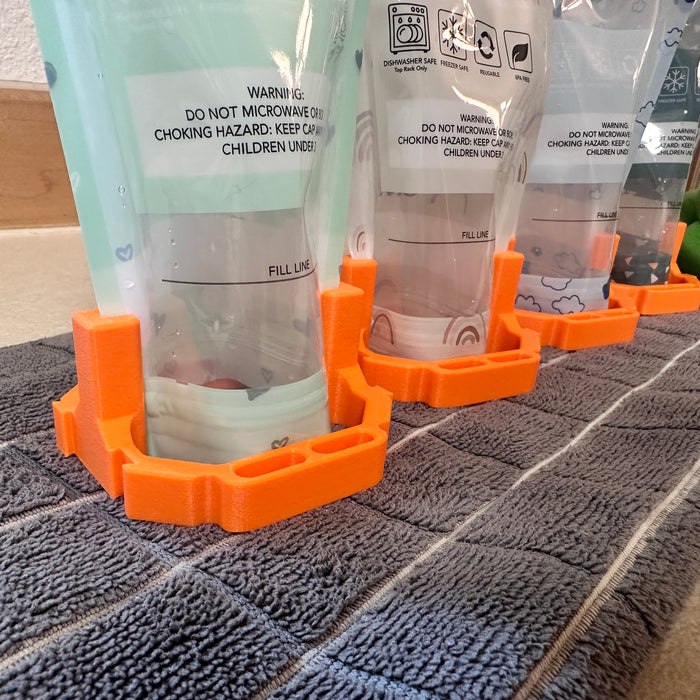 Reusable Baby Food Pouch Wash and Drying Rack, 2-Pack