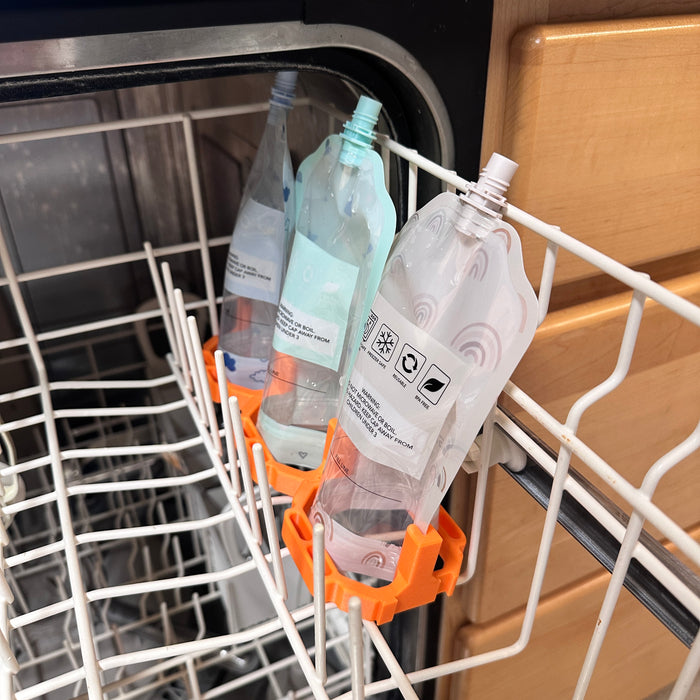 Reusable Baby Food Pouch Wash and Drying Rack, 2-Pack