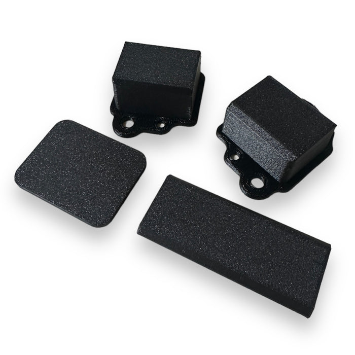 2019-2024 RAM 1500/2500/3500 Center Console Rear Panel Trim Delete Kit for USB, AC, and Heated Seat Buttons