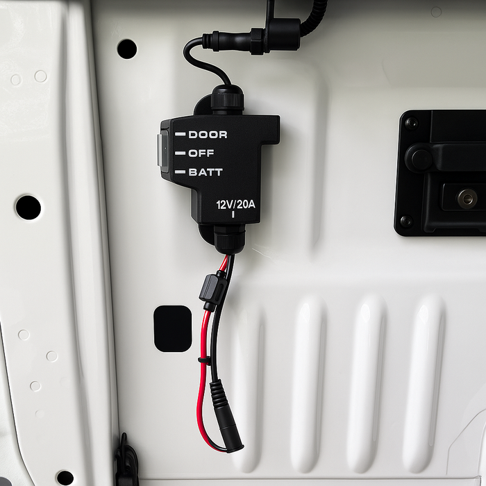Control Module Housing for Camper Shell Dome Light and Auxiliary Power Point