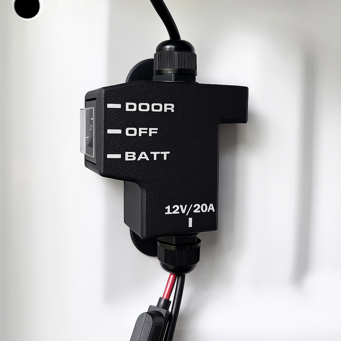 Control Module Housing for Camper Shell Dome Light and Auxiliary Power Point